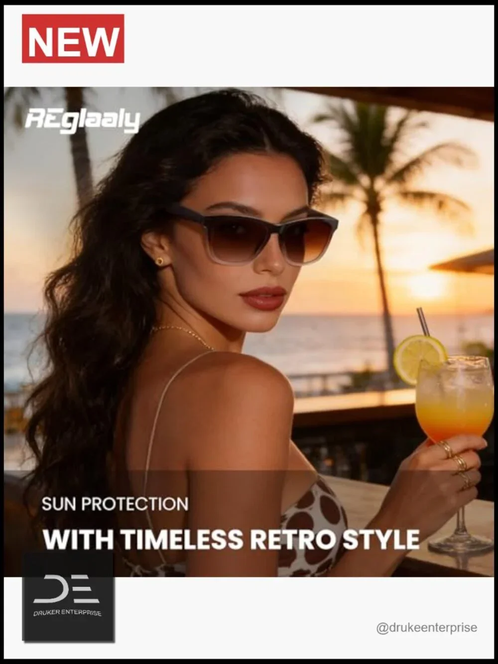 Trendy Retro Polarized Sunglasses with UV Protection Classic Square Design Full